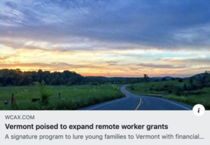 Read more about the article Vermont Remote Worker Grant Brings New Residents to State